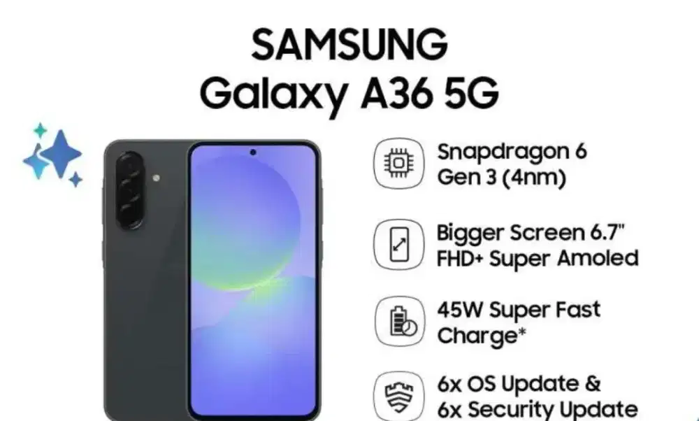 SAMSUNG GALAXY A36 5G GARANSI RESMI SEIN