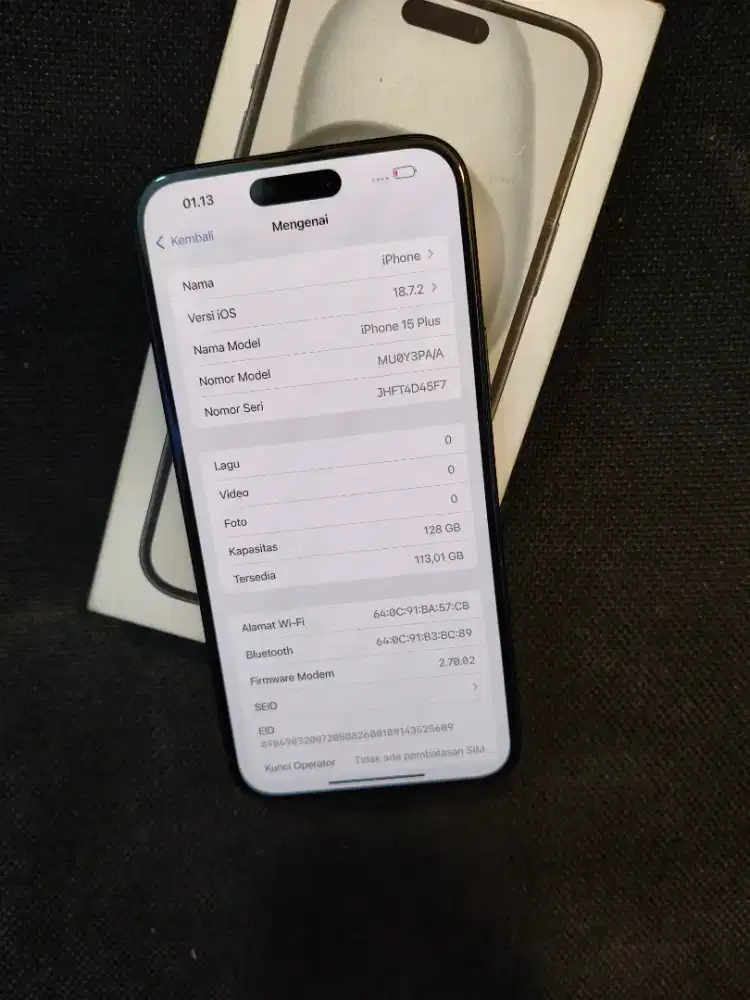 iPhone 15 plus 128 garansi panjang