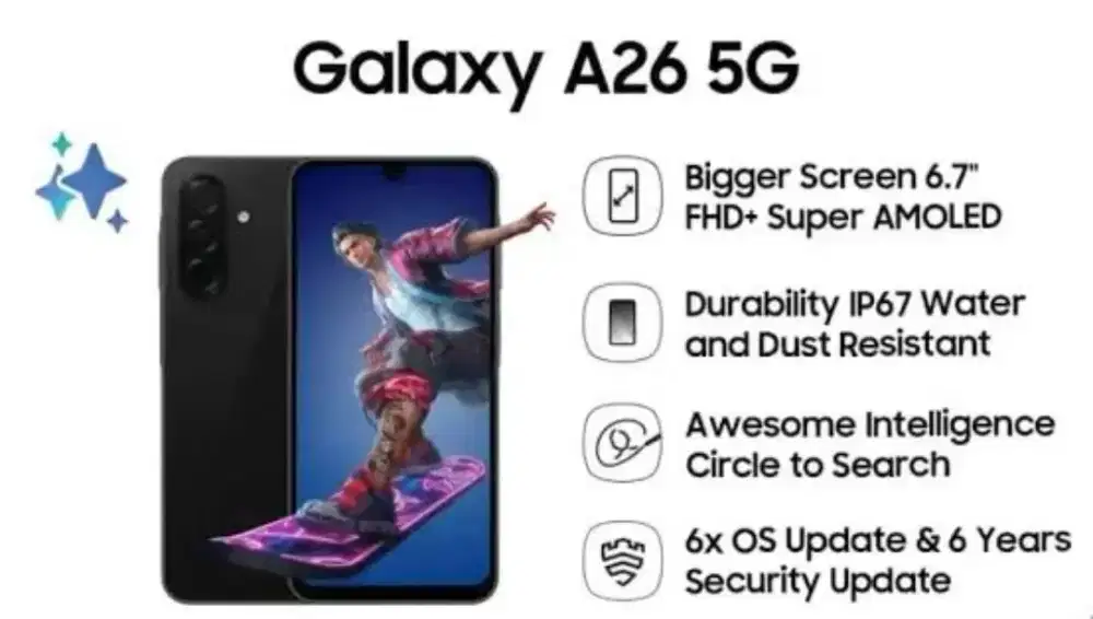 SAMSUNG GALAXY A26 5G RAM 8/256