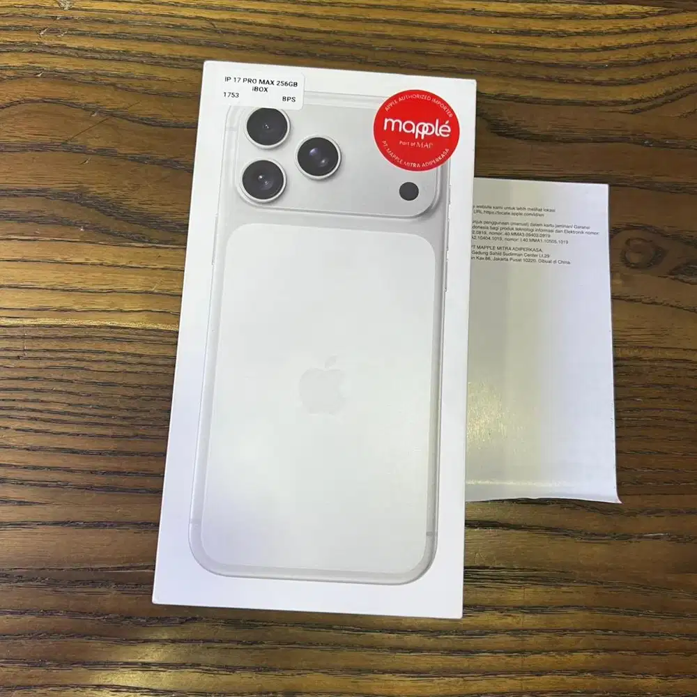 iphone 17 promax 256gb garansi resmi silver garansi full 1th