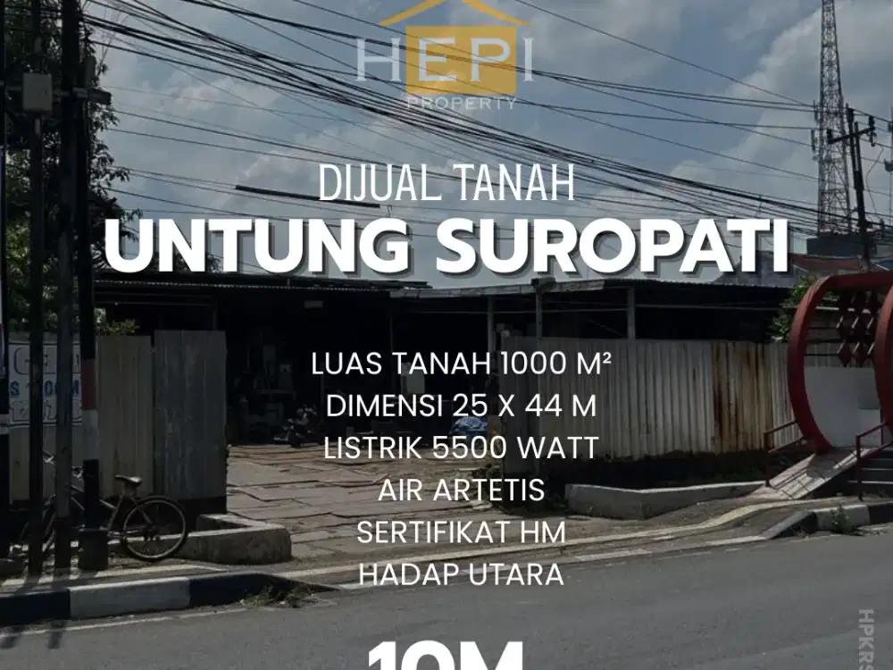 Dijual Tanah Pinggir Jalan Besar Untung Suropati Semarang Barat
