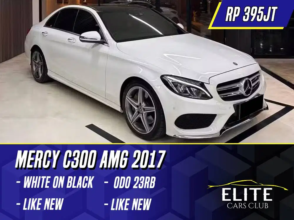 Mercedes Benz C300 AMG 2017 White on Black Putih Mercy C 300