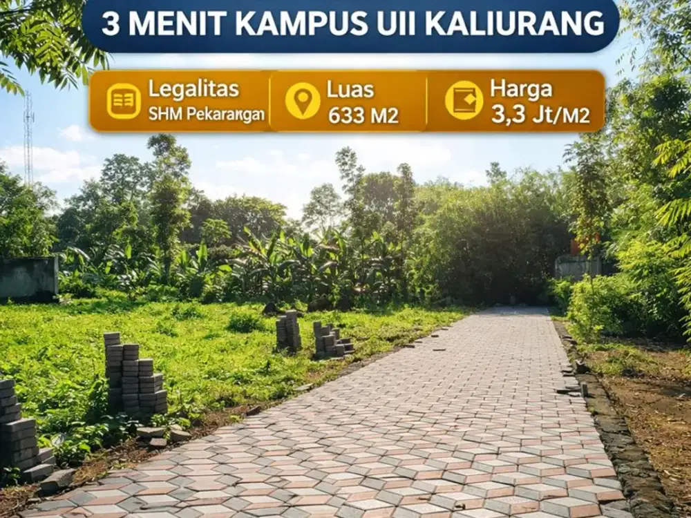 Jual Tanah Jogja Cocok Kost 3 Menit Kampus UII Kaliurang SHMP