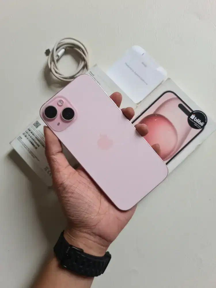 iPhone 15 128 Pink iBox garansi on
