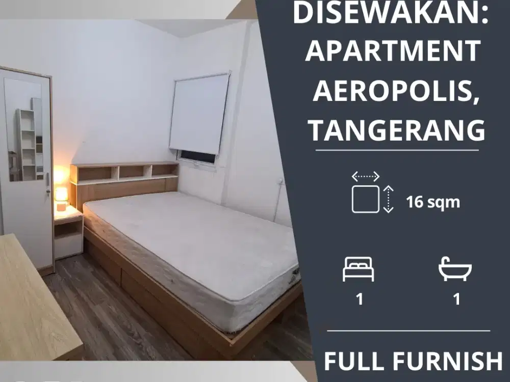 DISEWAKAN: Apartment Aeropolis, Bandara Soekarno Hatta, Tangerang, Banten (Pemilik Langsung)
