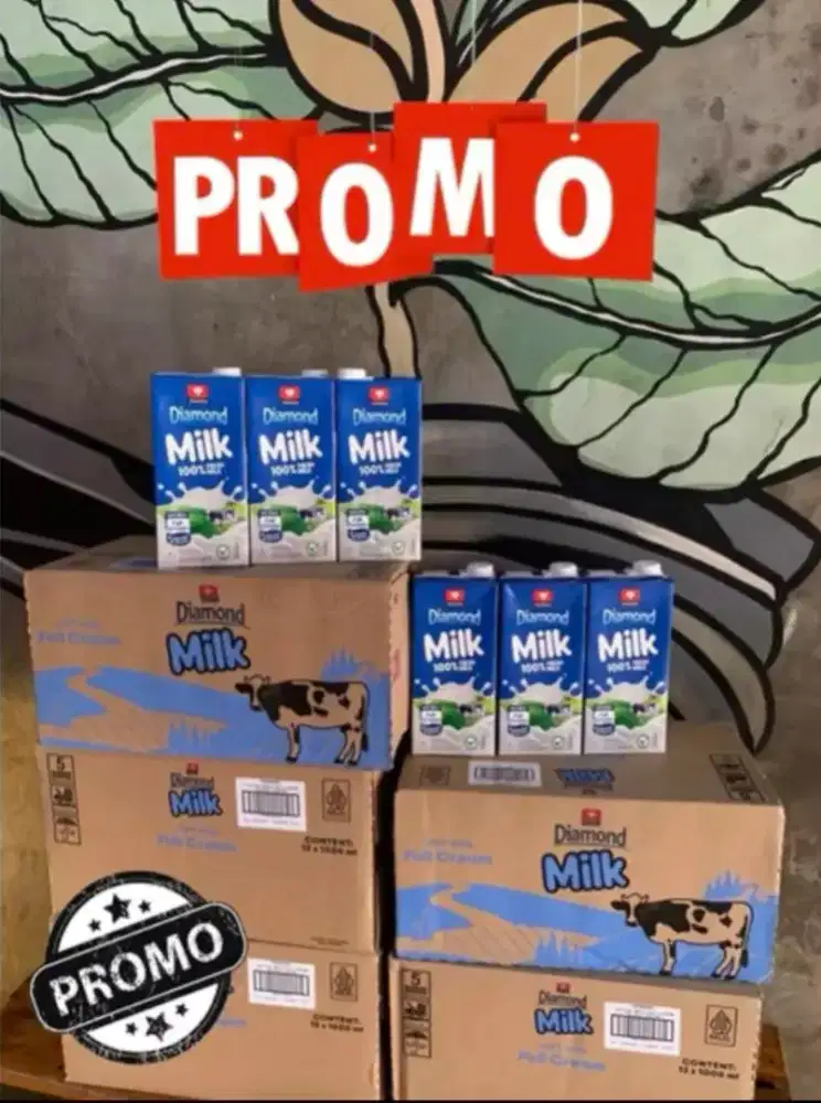 Susu UHT Diamond 1 Liter full cream 1 karton isi 12