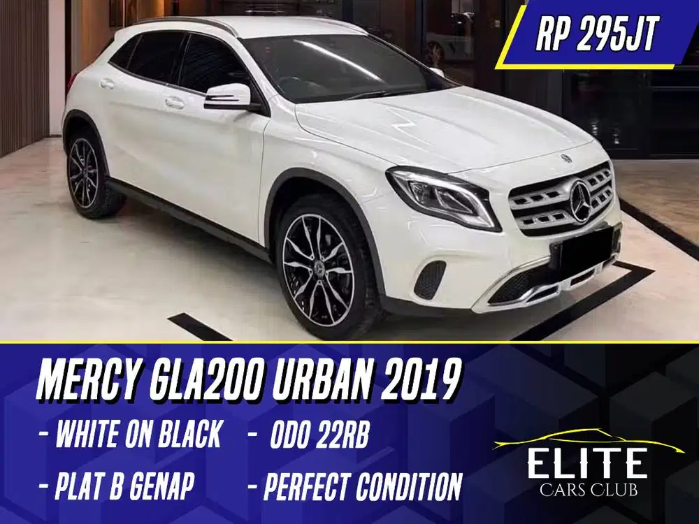 Mercedes Benz GLA200 Urban 2019 NIK 2018 White on Black Putih Mercy