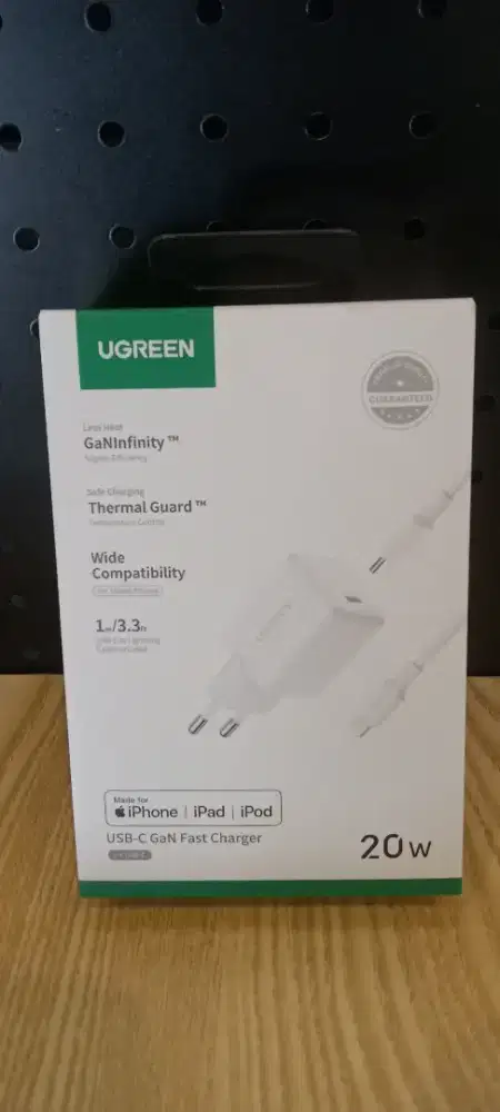 UGREEN Charger Set iP + Kabel Type C To Lightning MFi 65005