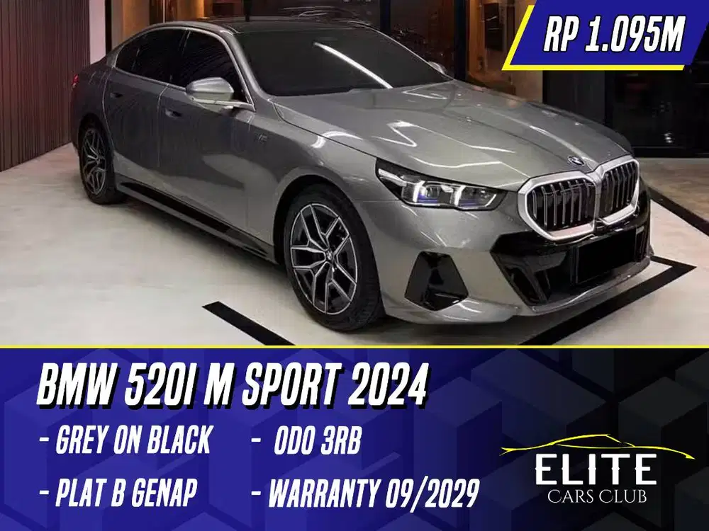 BMW 520i M Sport 2024 Grey on Black Abu-abu Abu 520 i MSport New Model