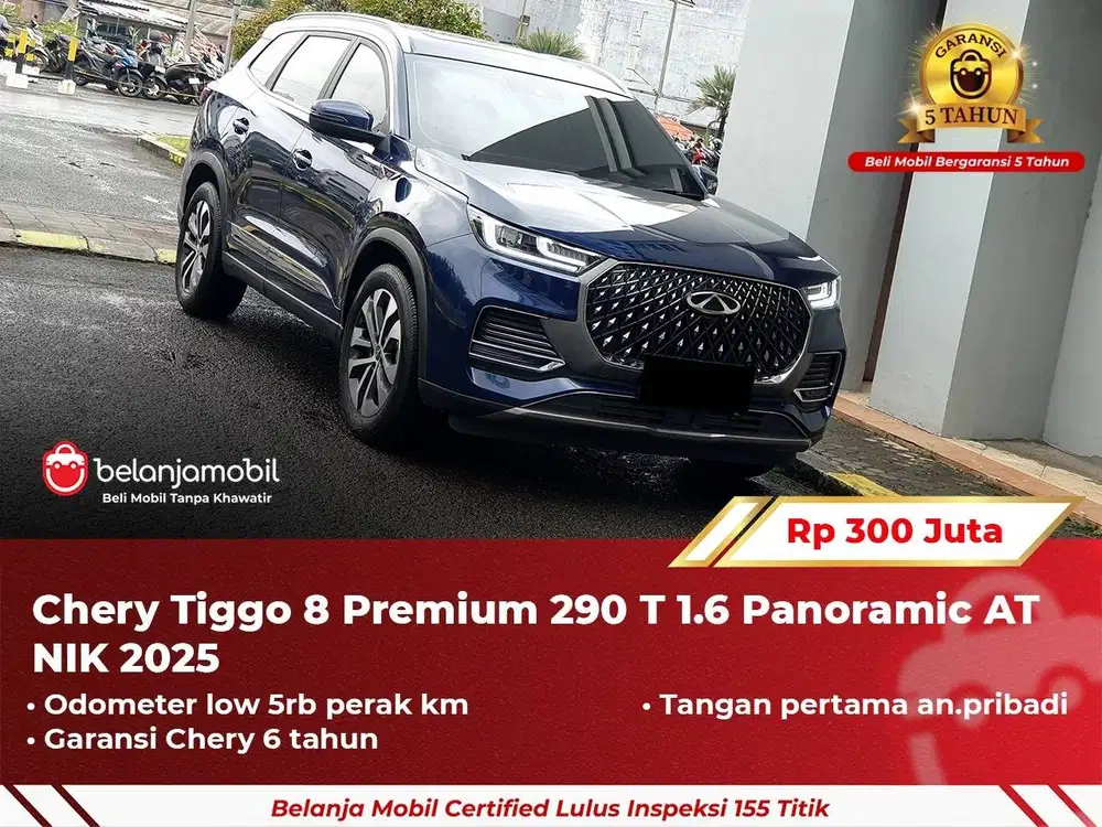 [ GARANSI 5TH ] Chery Tiggo 8 Premium 290 T 1.6 Panoramic 2025/2026