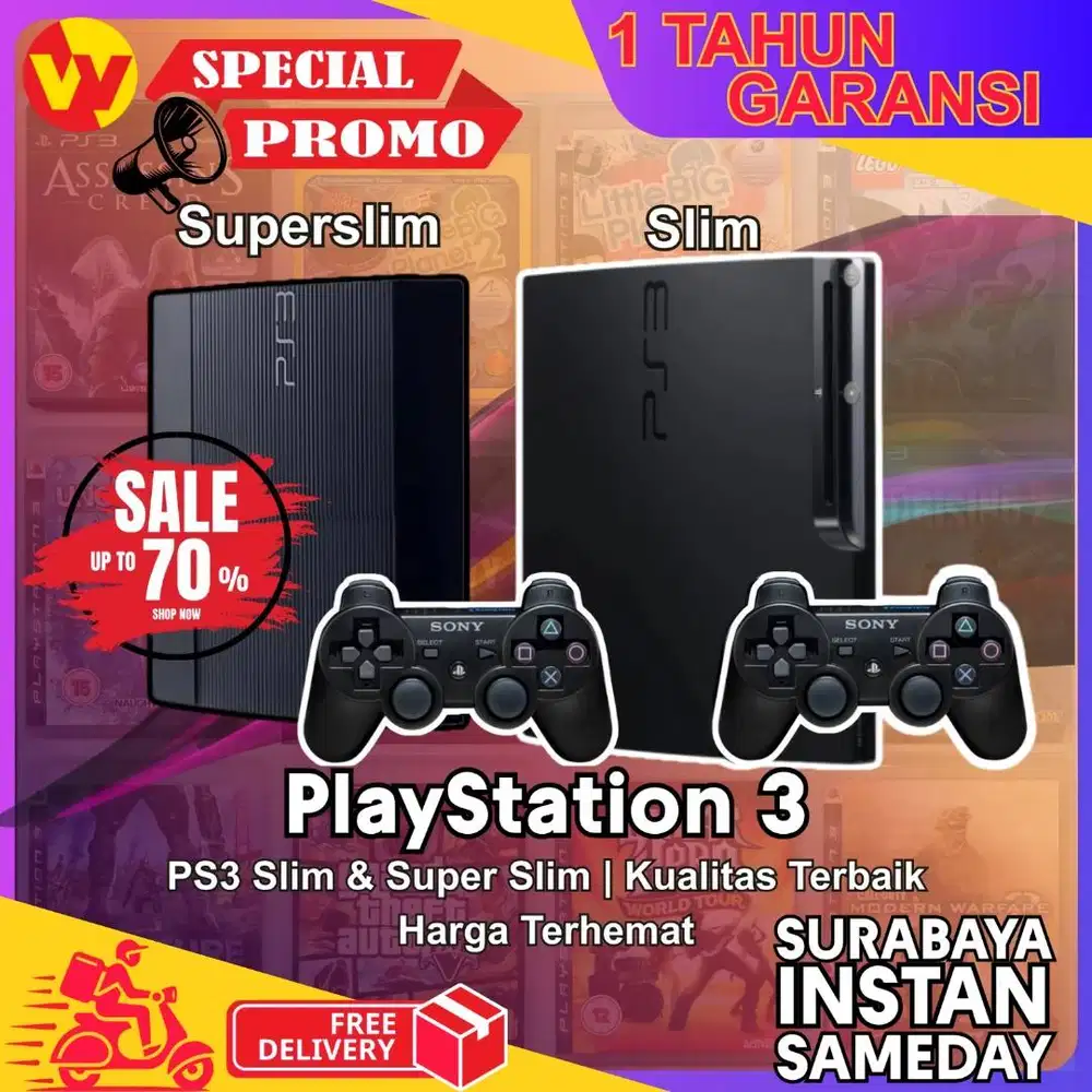 SONY PS3 Fullgame 2TB PlayStation 3 Free Request Wijaya Games Surabaya