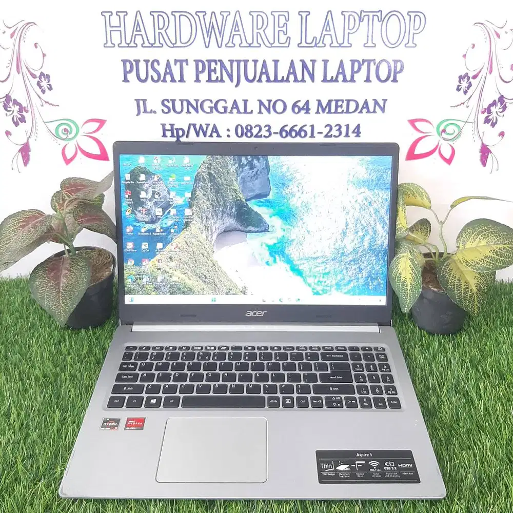 ACER ASPIRE 5 A515-44 AMD RYZEN 3 4300U RAM 8GB SSD 512GB +HDD 500GB