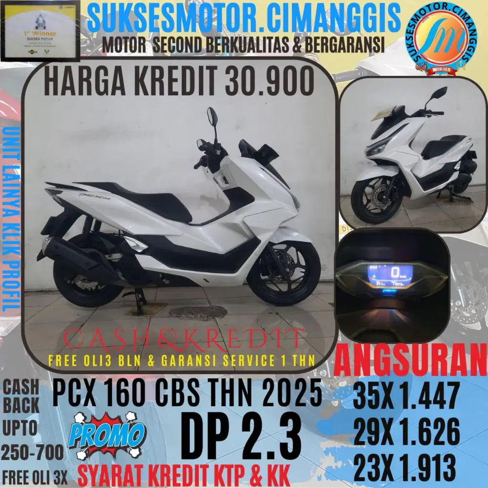 DP 2.3 PCX 160 CBS TERMURAH CASHBACK UPTO 700RBU FREE OLI3BLN