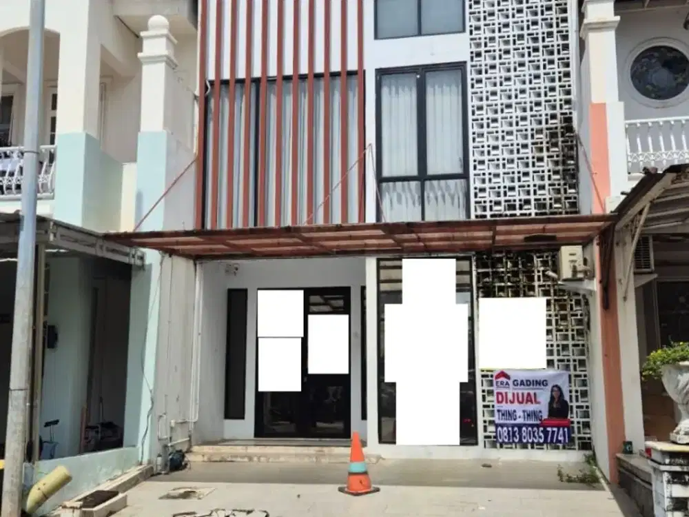 Ss.3655 - Murah !! Dijual Rumah Eks. Kantor 6x23 Tusuk Sate Jalan 3 Mobil di Bukit Gading Mediterania Hadap Tenggara
