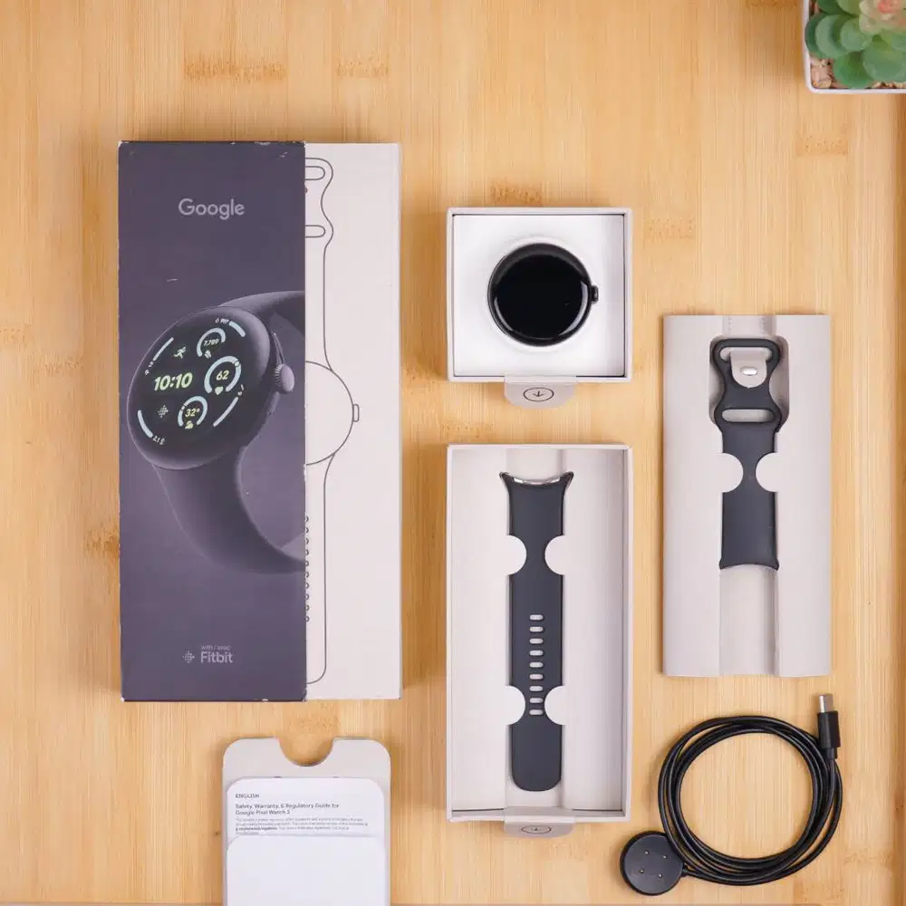 Google Pixel Watch 3 45mm Obsidian fullset original