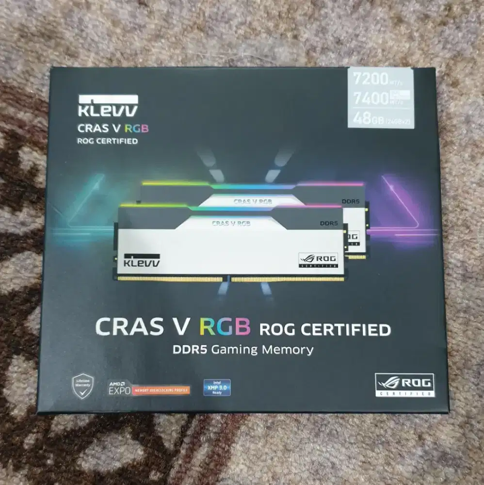 BNOB RAM DDR5 ROG KLEVV CRAS V RGB ROG CERTIFIED 7200MHz 48GB