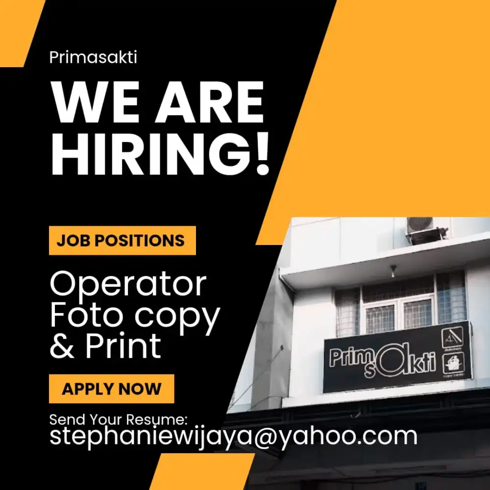 Lowongan operator printing & fotocopy
