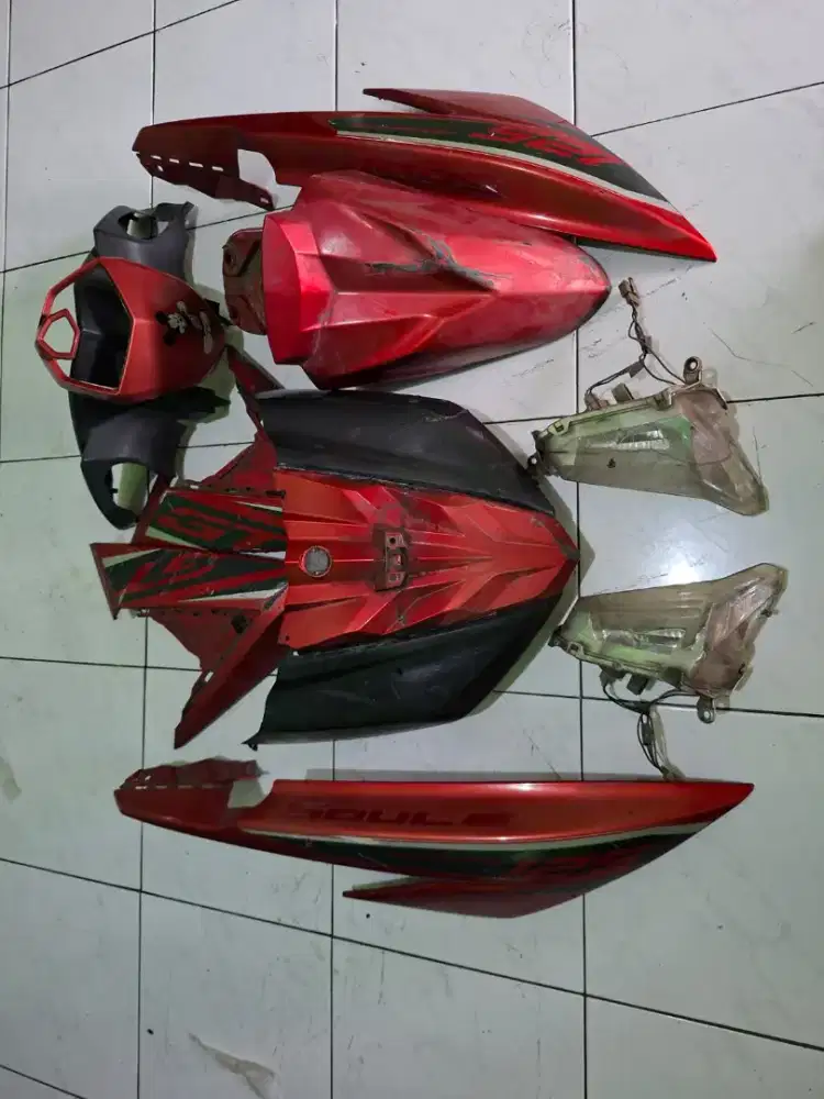 Body mio soul gt spakbor, tameng, body belakang, batok, lampu sein