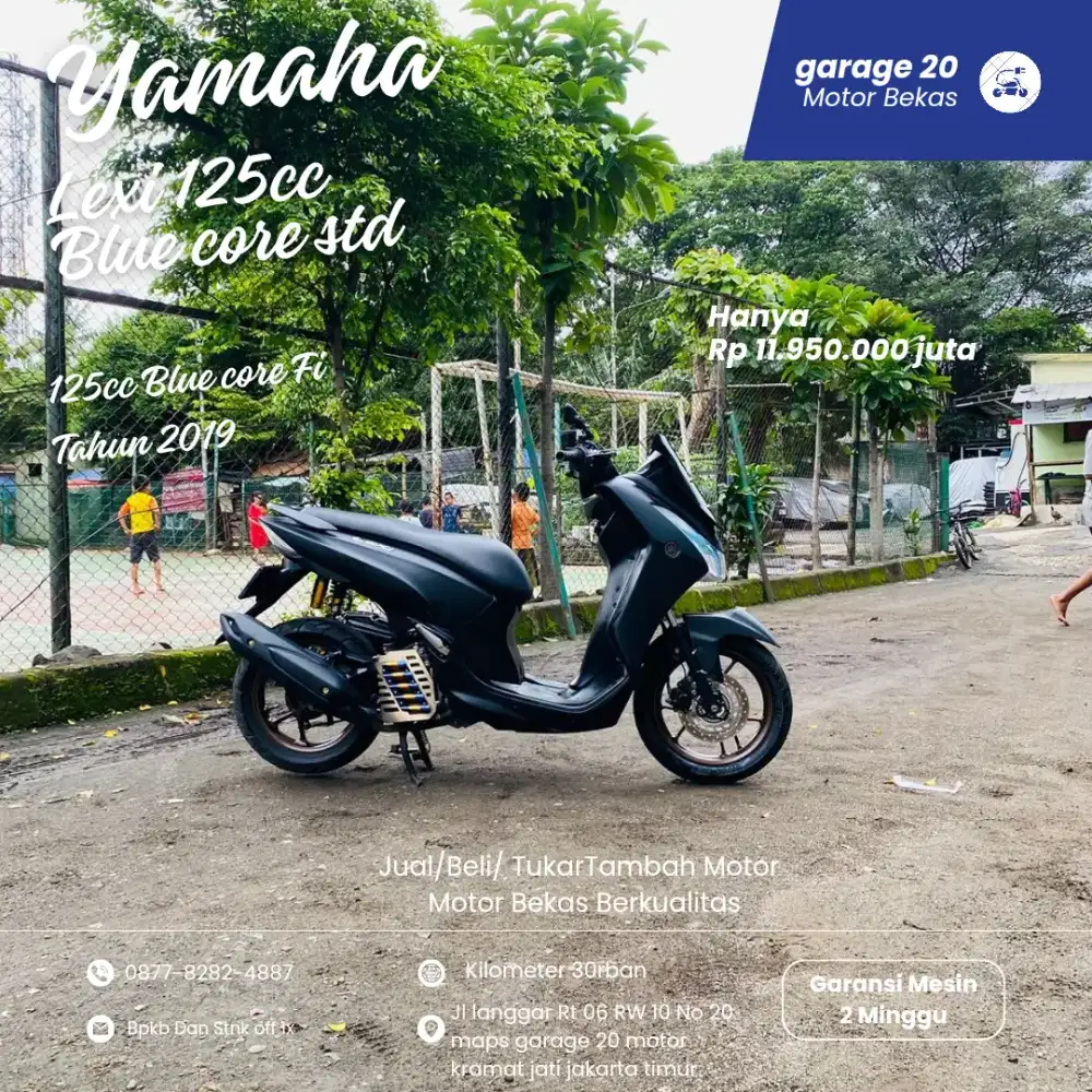 Yamaha Lexi 125cc Std Blurcore Aks SSS Tahun 2019 Pajak Off