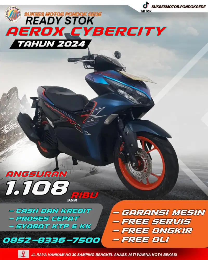 YAMAHA AEROX 155 CYC TAHUN 2024 SURAT LENGKAP HIDUP