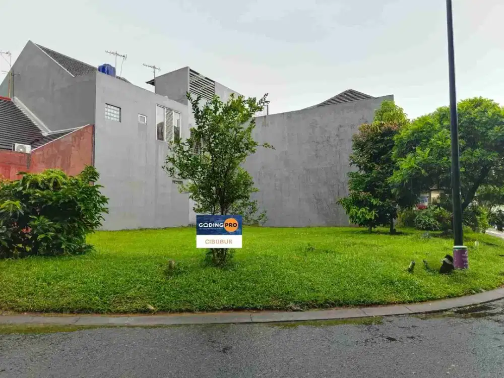 DIJUAL KAVLING SIAP BANGUN MURAH HOEK DI KOTA WISATA CIBUBUR