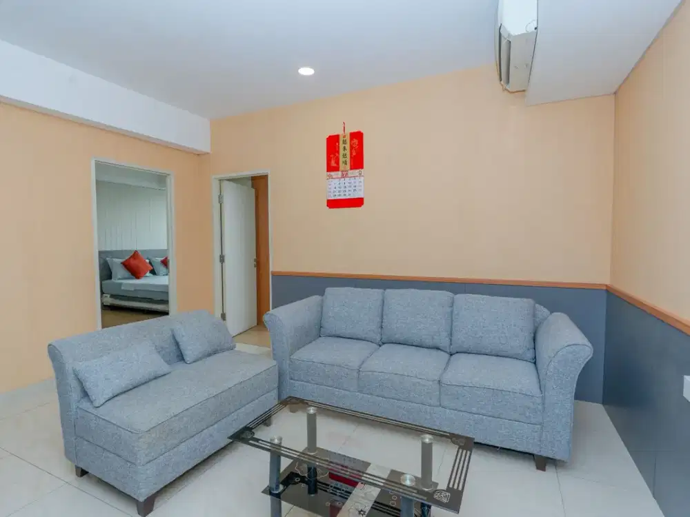 Disewakan Apartment Skandinavia 2BR Full Furnished Fasilitas Lengkap 15min Bandara dan Stasiun KRL