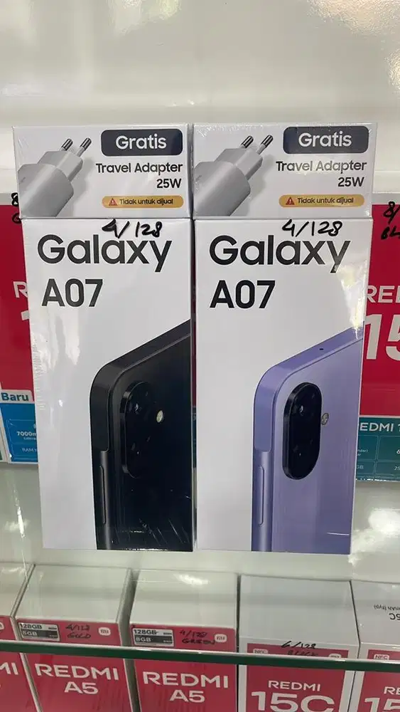 NEW SAMSUNG A07 RAM 4/128. GARANSI RESMI & 100% SEGEL BARU