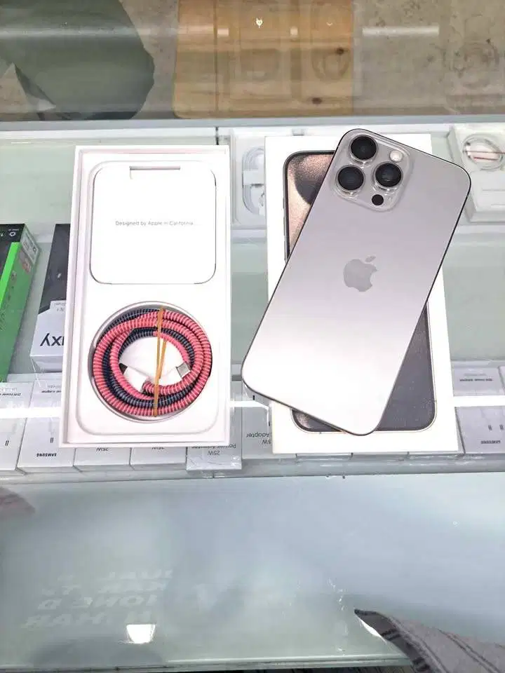 Second IPhone 15 Pro Max 256GB Natural Titanium Ex IBOX Mulus Like New