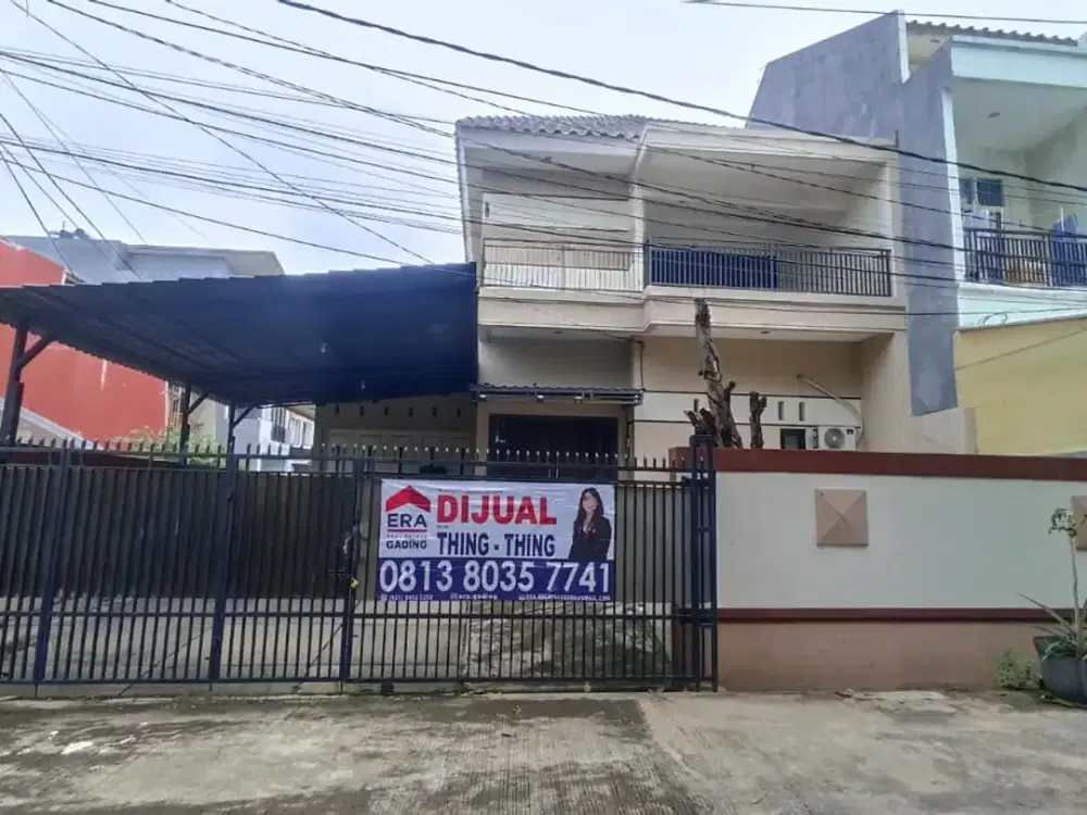 Ss.2200 - Murah !! Dijual Rumah Hook Luas 204 Siap Huni di Pondok Gading Utama Hadap Barat Utara