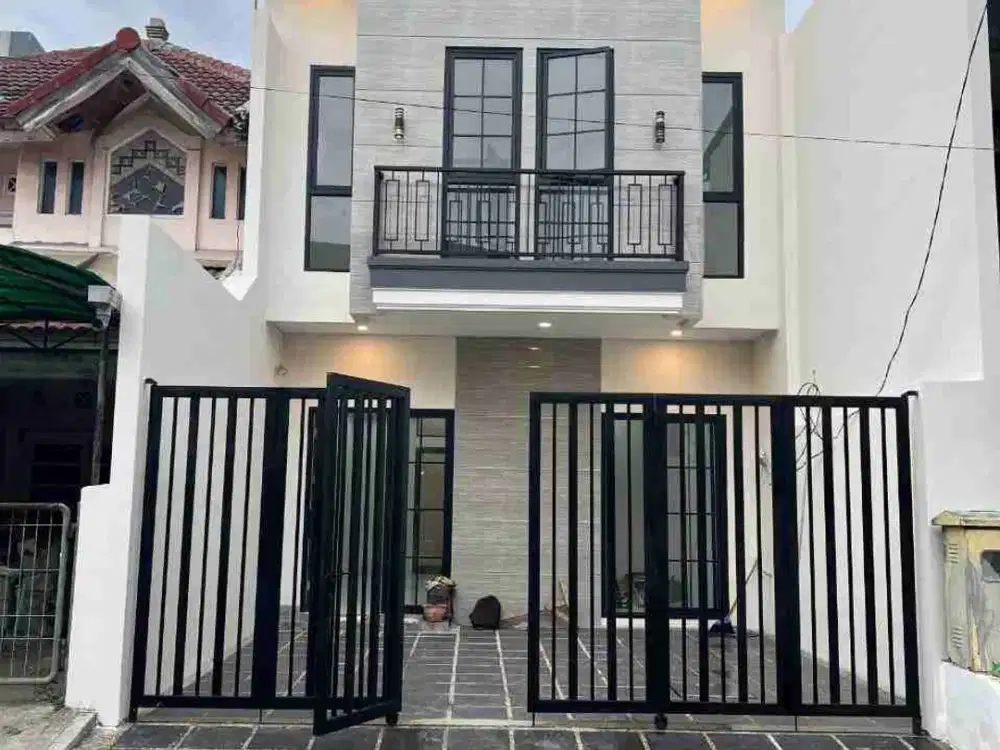 PANTAI MENTARI BARU GRESS ‼️ Rumah 2 Lantai Carport 2 Mobil Surabaya Timur
