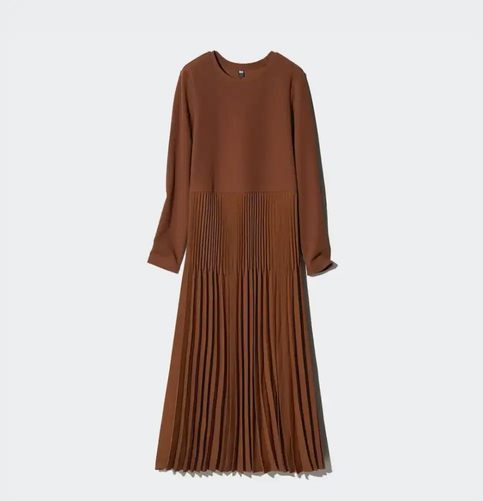 Gaun Kombinasi plisket