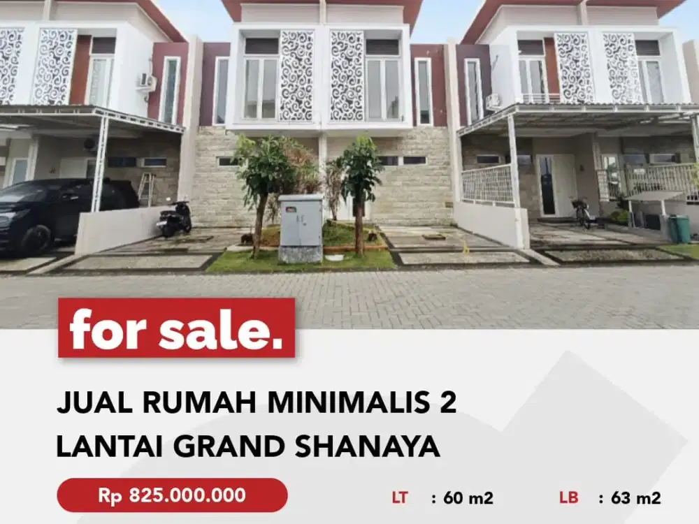 JUAL RUMAH MINIMALIS 2 LANTAI GRAND SHANAYA  MENGANTI, GRESIK