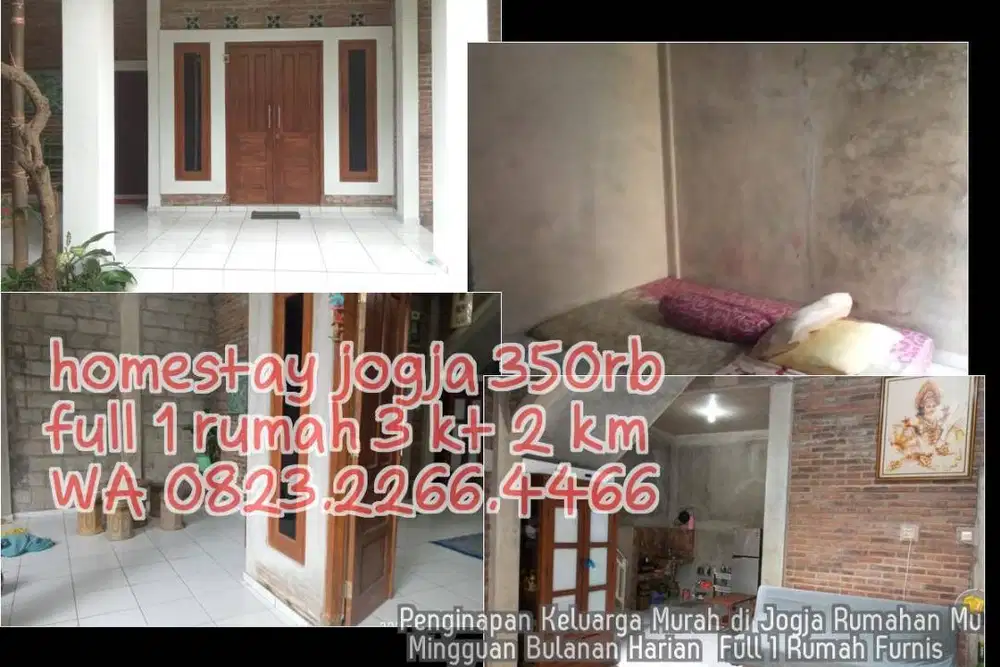 Penginapan Keluarga Murah di Jogja Rumahan Mu Mingguan Bulanan Harian