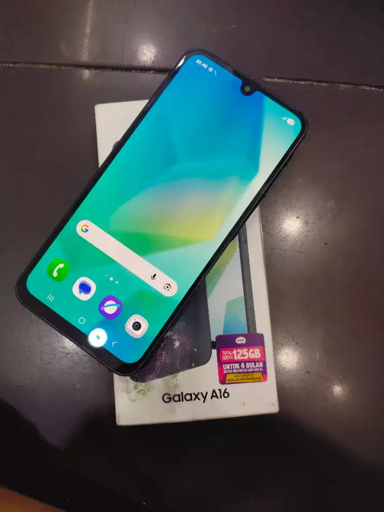 Samsung a16 4G 8+8/128gb hitam fullset minus seperti di photo