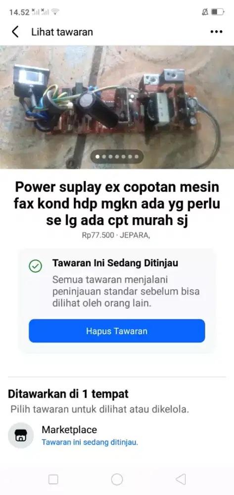 Power suplay mesin fax lawas kond hdp ex copotan mgkn ada yg perlu