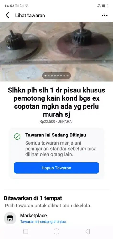 Slhkn plh slh 1 dr mata pisau mesin potong kain mgkn perlu