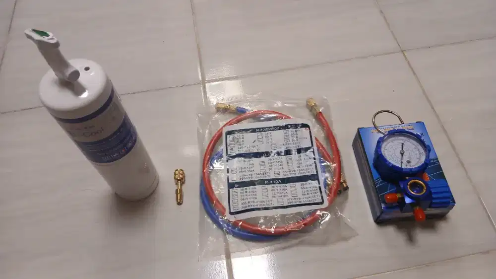 Dijual 1 set perlengkapan isi freon portable