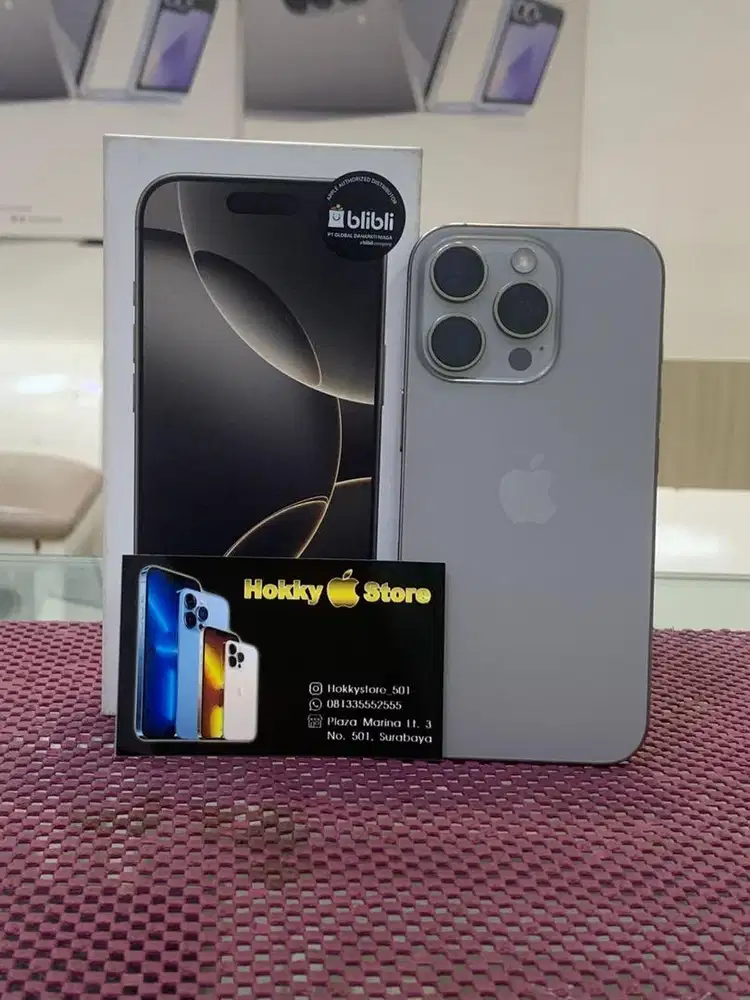Iphone 16pro/256gb Natural titanium garansi resmi april 2026 bh 93%