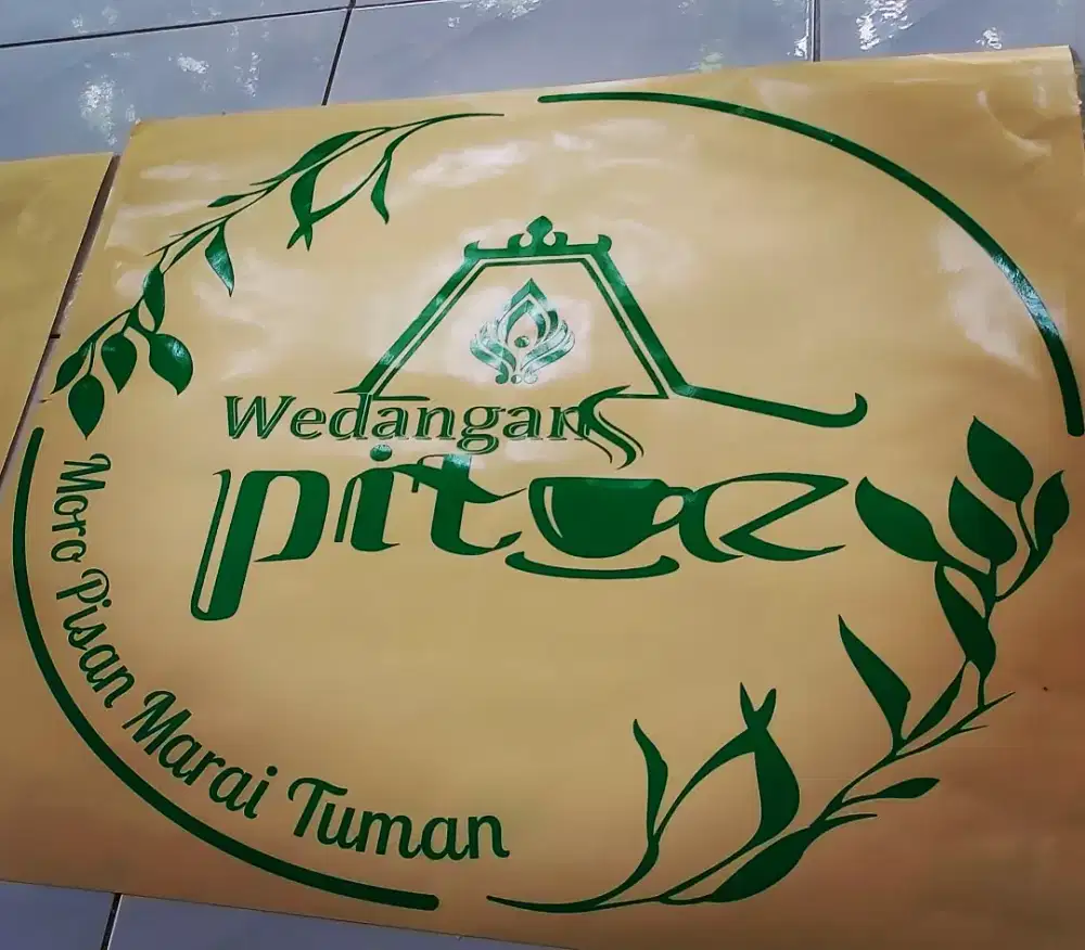 Sticker Cutting unt Kuliner wedangan HIKS stiker logo papan nama UMKM