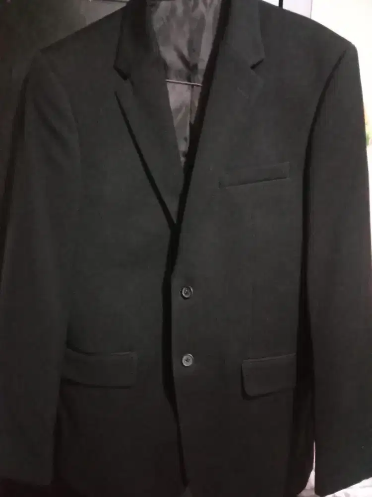 Jas executive Slim fit Pria-Black