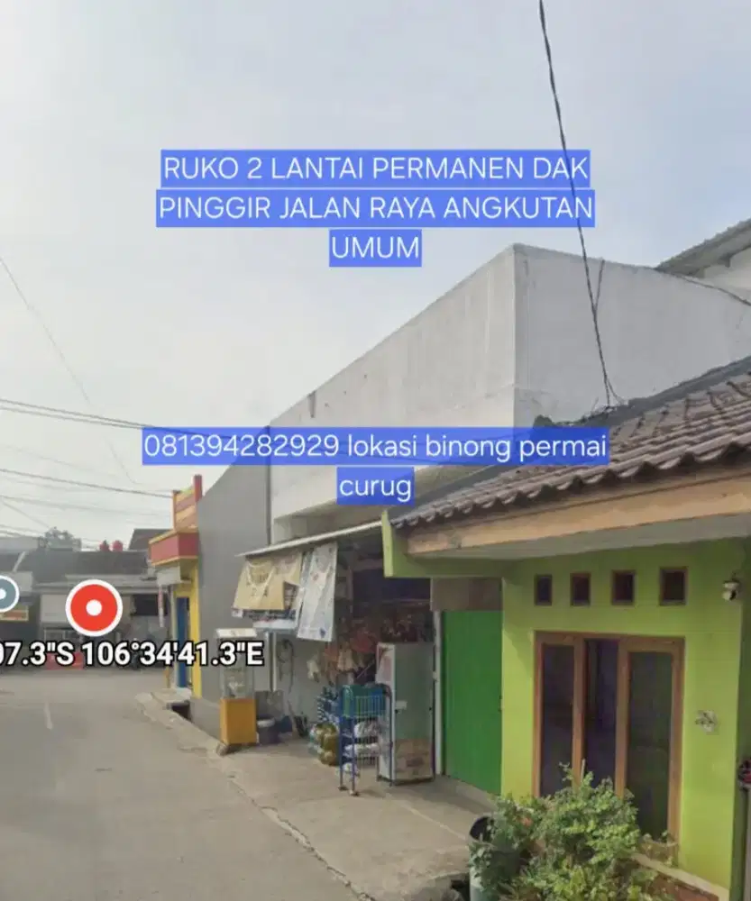 Jual rumah ruko pinggir jalan raya jalur angkutan umum
Lokasi ramai