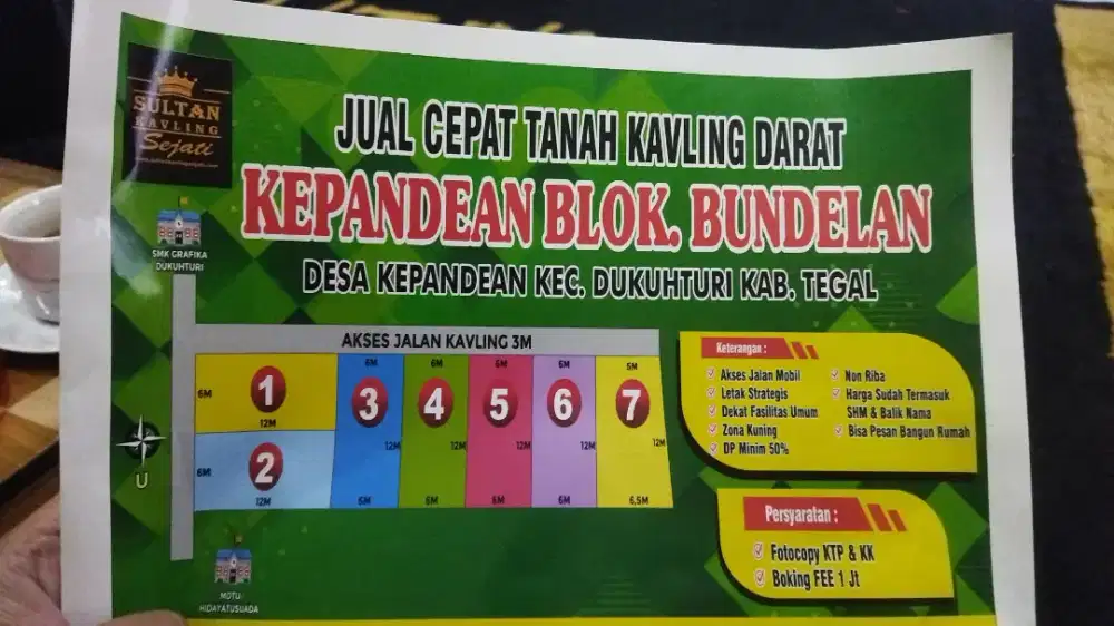 Jual Cepat Tanah Kavling  Darat