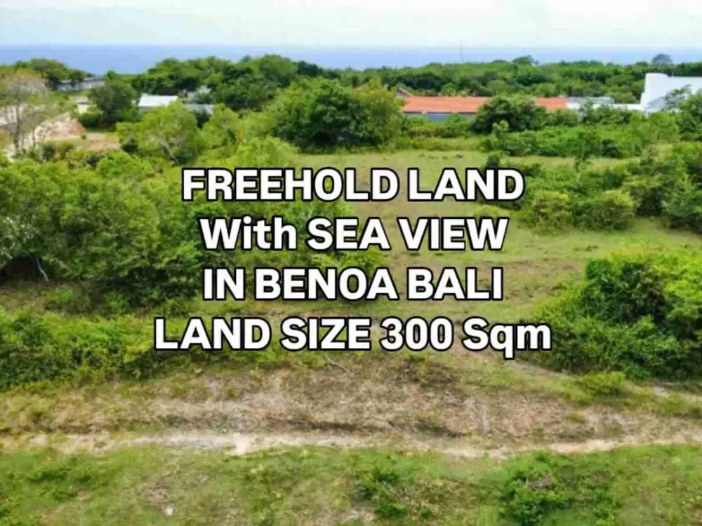 Tanah Sea View 5 mnt dari Tol Benoa Kuta Selatan Bali