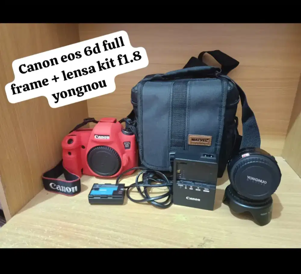 kamera canon 6d full frame+ lensa kitt