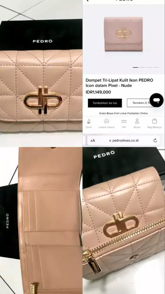 Dompet lipat wanita merk Pedro