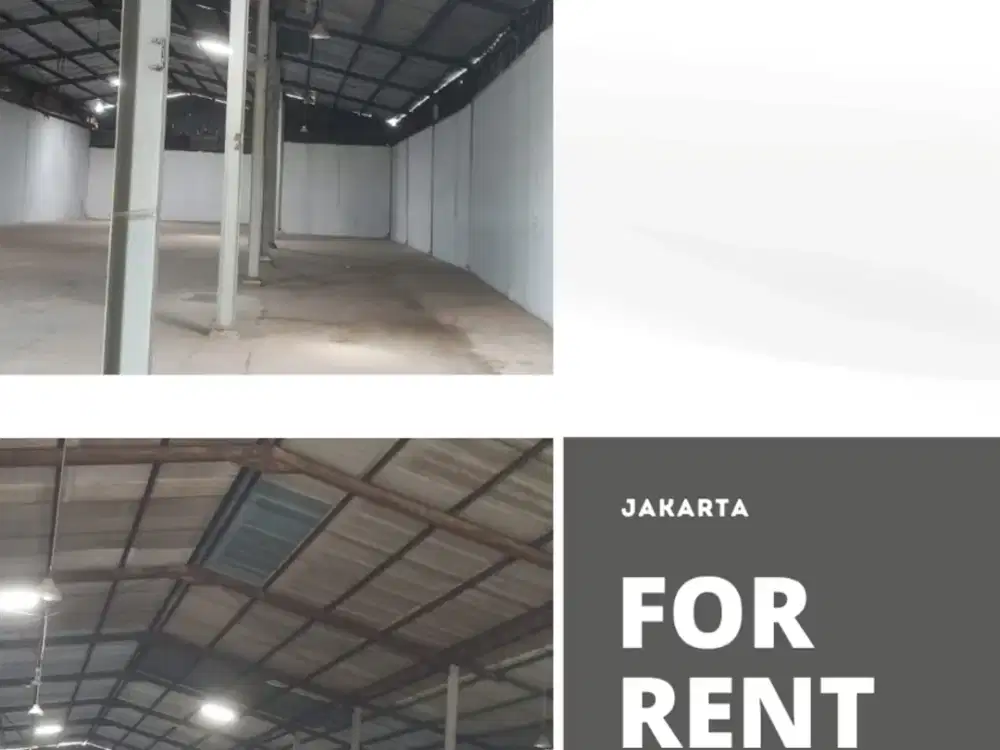 Disewakan   Gudang di Kawasan pergudangan Kapuk Kamal  Lokasi strategis pinggir jalan raya.