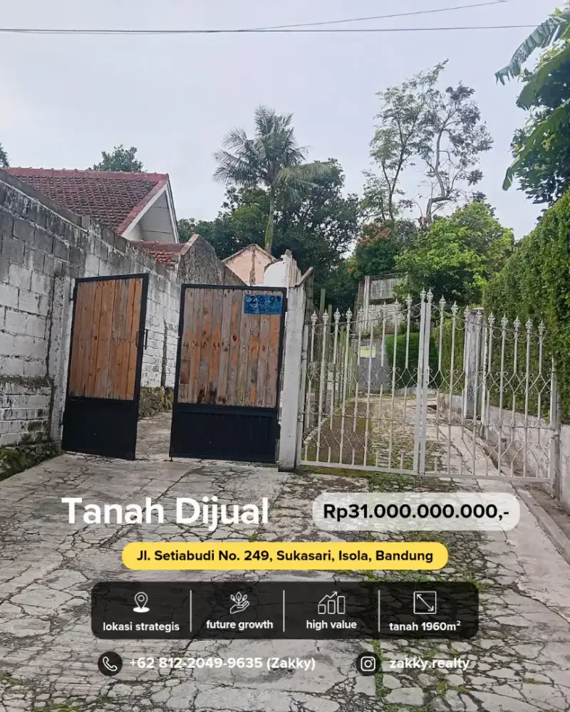 Tanah Strategis untuk Calon Kafe Hidden Gem - Setiabudi Bandung