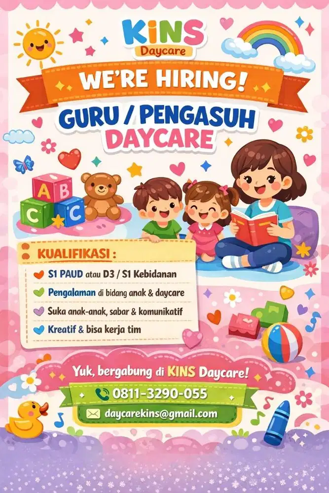 Lowongan Guru / Pengasuh Daycare – KINS Daycare