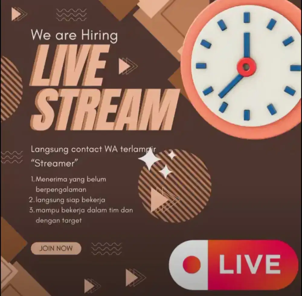 Lowongan kerja host live
