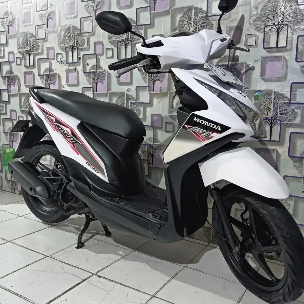 HONDA BEAT FI CBS 2014 PUTIH BODI MULUS SEKALI GRES ORISINIL LENGKAP